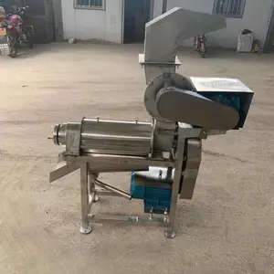 商用脐橙大功率榨汁机 白桃李子去核螺旋挤汁机 大型牧草出汁机
