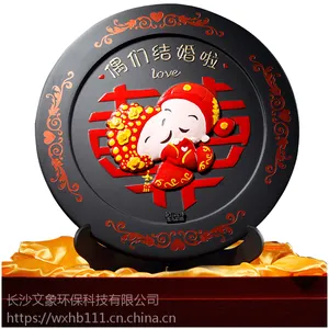 金乌炭雕家居摆件喜结良缘