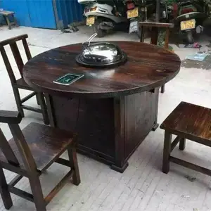 炭烧木制餐厅家具-餐厅家具-碳化家具生产厂家