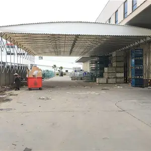 浙江大型推拉雨棚 户外防晒停车帐篷 大排档雨棚