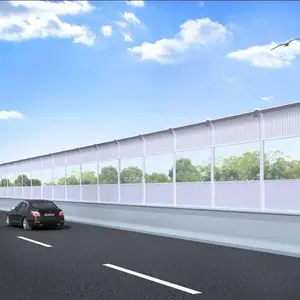 工厂定制 高速公路透明隔音墙板 户外隔音墙金属透明吸音隔音板