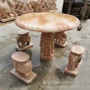 供应大理石石雕桌子雕塑石雕凉亭寺庙石雕亭子休闲桌子