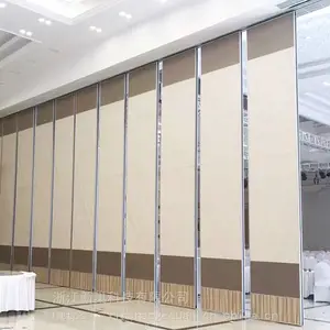 供应广州***酒店超高型隔断墙办公室会议厅无地轨隔断墙 电动隔断