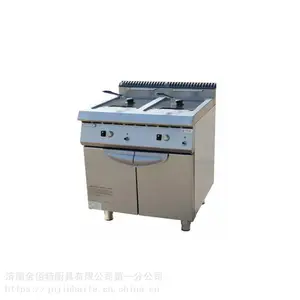 金佰特埃科菲电热双缸双筛炸炉连下掩门柜/柜式炸炉/电炸炉