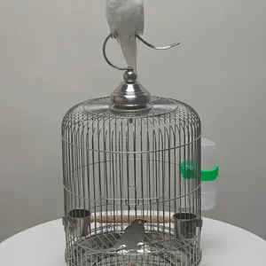 极简不锈钢鸟笼 现代家居装饰 让爱鸟生活更优雅