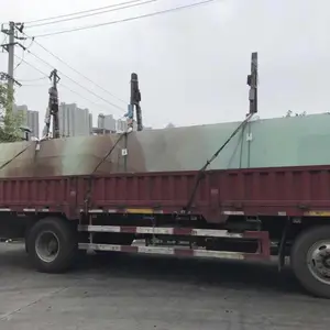 河南12厘mm超白夹绢山水画钢化玻璃8米长