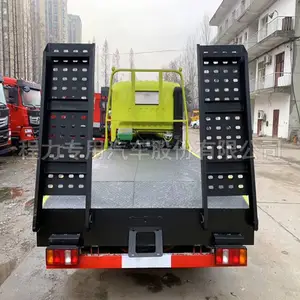 国六解放龙V平板运输车 35吨柳汽前四后八平板运输车生产厂家 蓝牌包上牌跃进平板运输车