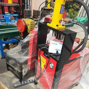 永兴牌80杠焊接钢管冲弧机 液压单双工位冲孔机