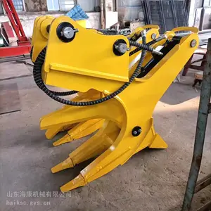挖掘机树根挖剪一体机 开荒树根挖拔机 挖机挖树根机头