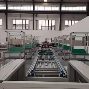 智能旅游无人机带工装板水平循环倍速链线 流水线插件线皮带输送