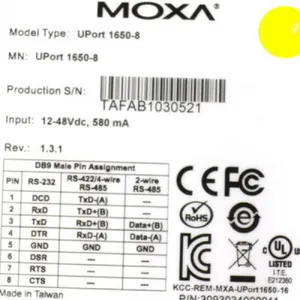 MOXA UPort 1650-8 USBת8����RS-232/422/485ת����
