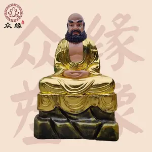 达摩祖师菩提达摩树脂佛像 手工雕刻少林达摩六大祖师神像
