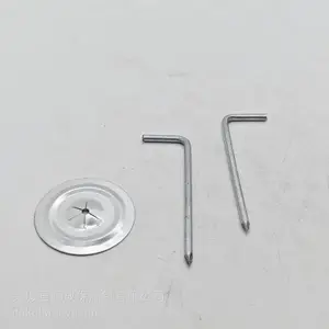 电厂折弯保温钩钉折角保温针直角挂钩金属锁片盖帽厂家现货
