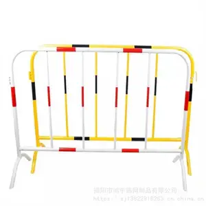 黑黄圆管施工道路护栏 1*1.5米隔离栏 一米线铁马防护栏