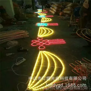 定制路灯杆图案灯 市***街道装饰 春节过街灯 LED灯光造型灯厂家