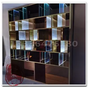 不锈钢岩板法式餐边柜现代简约茶水柜厨房小户型酒柜 超薄玄关柜