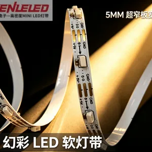 ��խ5MM �෢��ò�LED�ƴ�DC5V RGB+IC����һ�� 50��/�� ��Χ����