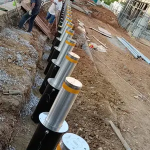 全国供应徐州升降柱青岛升降柱江学校园全自动升降柱 阻车防撞柱 不锈钢路桩 源头厂家直供 自动升降路障