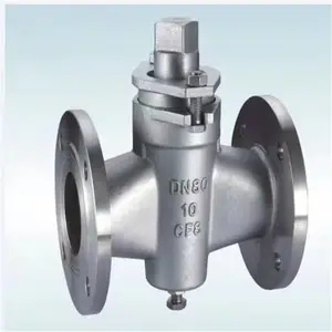 法兰三通旋塞阀X44W-25P DN125三通旋塞阀不锈钢旋塞阀