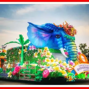 庙会民俗庆典巡游彩车花车制作 动态 LED 主题花车来图定制