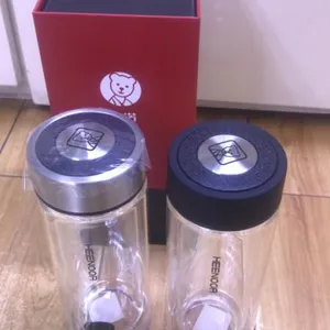 西安希诺玻璃杯专卖品牌杯定制双层玻璃杯印字log正品销售
