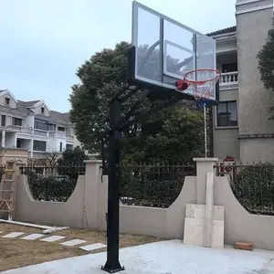 厂家直销成人方管地埋升降篮球架