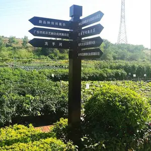 定做不锈钢户外指向分流标识导向牌万向标牌园区指路提示牌道路牌