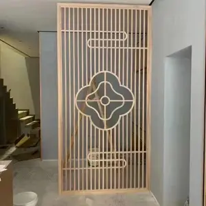 新款不锈钢管焊接造型不锈钢屏风美容院前台背景装饰