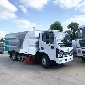 国六东风D6洗扫车，5方路面清扫洗扫车，带垃圾箱自洁功能