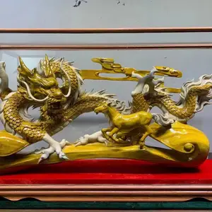 金丝楠龙马精神居家吉祥马上封侯小叶桢楠木雕花开富贵