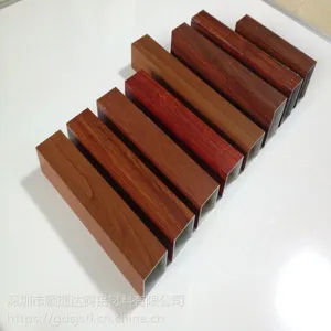 木纹铝合金方管 烤漆仿木纹铝方管 隔断室外铝合金方管