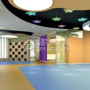 深圳惠州PVC地板铺设_东莞PVC地板施工_室内场所地胶板地坪工程施工_深圳市健宇体育