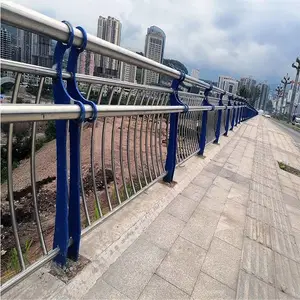 博赛元道路两侧不锈钢栏杆 高架桥钢护栏 样式多样 来图定制