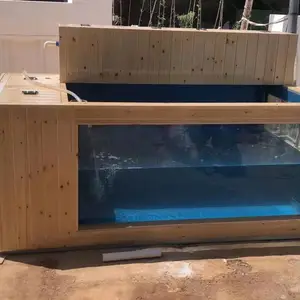 定做玻璃钢海鲜池龟缸养鱼池锦鲤地缸观赏鱼缸金鱼水槽