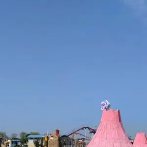 销售供应景区玫瑰火山喷发模型火焰山无动力乐园设施