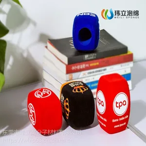 电视台话筒套 LOGO台标新闻采访话筒套 麦克风话筒海绵套