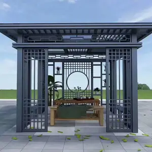 新中式铝合金户外休闲凉亭景观亭