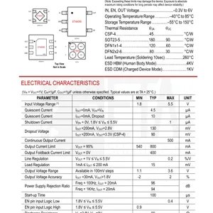 代理钰泰ETA5055V330DS2F低压差(LDO)线性稳压器 SOT23-5封装