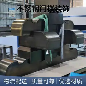 小区园林景观新中式金属门楼定制仿古铜不锈钢门头