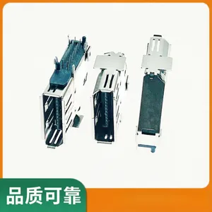 DP 20p 母座 侧立式 四脚插板DIP 直脚卷 边带弹片 鱼叉脚
