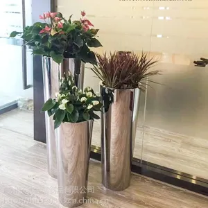 广东工厂直销酒店大堂户外园林景观不锈钢花盆花箱花钵花器