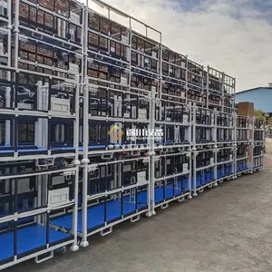 锦川非标型材堆垛周转车 铝型材管材棒料堆放转运车 车间物料手推车