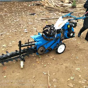 埋水管挖沟机 手扶小型柴油动力开沟机 自走式链条电缆开沟机
