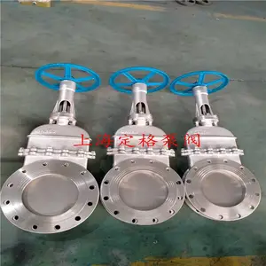 定格 DMZ73F-10P 暗板刀闸阀 不锈钢插板阀 零泄漏刀型闸阀