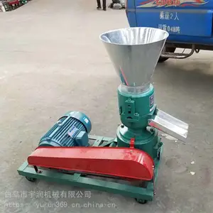 制作加工宠物饲料颗粒制粒机 膨化机平模饲料颗粒机 小型家用自制饲料颗粒机