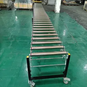 厂家供应伸缩滚筒输送机 食品卸货输送机 无动力伸缩滚筒输送机卸货快速