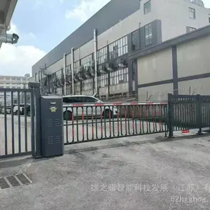 全国供应财门红门建星金鸿星铝合金庭院大门工厂别墅电动平移悬浮门车辆识别直线大门空降闸厂家