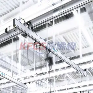 四川食品车间铝合金行车 洁净室轻型搬运系统 铝制轨道防尘天车