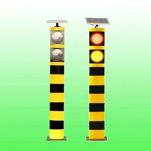 匝道太阳能警示柱 频闪信号灯led交通设施支持定制