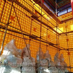 宏缘科技琉璃万佛龛万佛殿寺庙万佛智能供灯工程琉璃佛像光明柱存放架